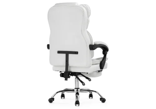 Компьютерное кресло Kolson whitе 15342 Woodville, белый/экокожа, ножки/металл/хром, размеры - *1240***640*680 фото 6