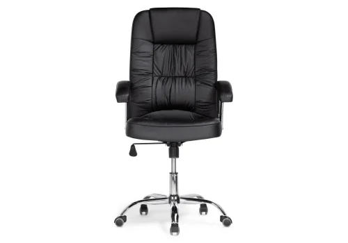Кресло для руководителя Rik black 15256 Woodville, чёрный/искусственная кожа, ножки/металл/хром, размеры - ****640*660 фото 3