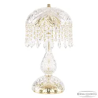 Настольная лампа 14781L1/22 G Drops Bohemia Ivele Crystal прозрачная 3 лампы, основание золотое металл в стиле классический drops