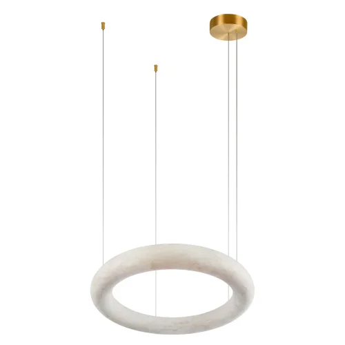 Светильник подвесной LED Oslo 10407/600 LOFT IT белый на 1 лампу, основание бронзовое в стиле современный кольца фото 3