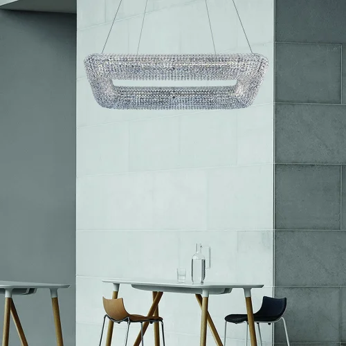 Люстра подвесная / потолочная LED Rimini S522.0.100.A.3000 Arte Perfetto Luce прозрачная на 1 лампа, основание никель в стиле классический  фото 2