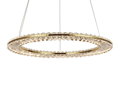 Светильник подвесной LED 8241/600 gold NEW Newport прозрачный 1 лампа, основание золотое в стиле американский современный классический кольца фото 2