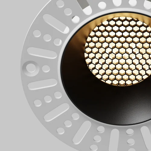Светильник точечный LED Dip DL121-15W-3K-TRS-B Maytoni чёрный на 1 лампу, основание чёрное в стиле современный хай-тек круглый для затирки фото 12