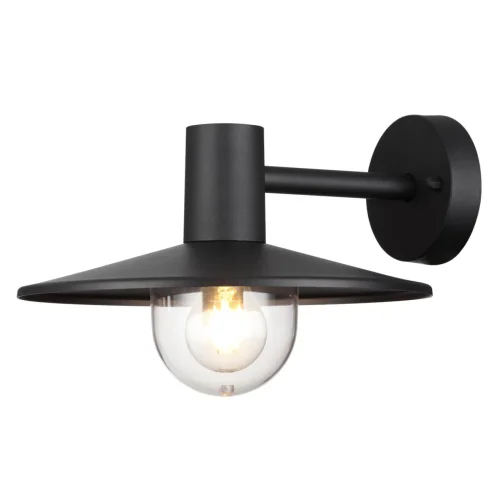 Настенный светильник уличный Furcadia 4833/1W Odeon Light уличный IP44 чёрный на 1 лампу, плафон чёрный в стиле современный E27 фото 4