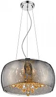 Люстра подвесная Apollonia WE120.09.103 Wertmark серая прозрачная на 9 ламп, основание хром в стиле современный 