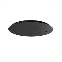 Потолочная база для 5 подвесов линии Ovali, Kerama, Cocoon Base 5054/KB Odeon Light на 1 , основание чёрное в стиле современный 