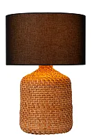 Настольная лампа Arrah 10553/81/73 Lucide чёрная на 1 лампу, основание коричневое металл в стиле кантри Настольная лампа Arrah 10553/81/73 Lucide чёрная на 1 лампу, основание коричневое металл в стиле кантри