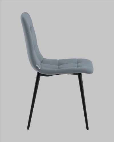 Стул Одди NEW велюр серый УТ000041290 Stool Group, серый/велюр, ножки/металл/чёрный, размеры - ***** фото 4