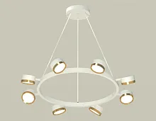 Светильник подвесной XB9195152 Ambrella light белый золотой 8 ламп, основание белое в стиле хай-тек современный 