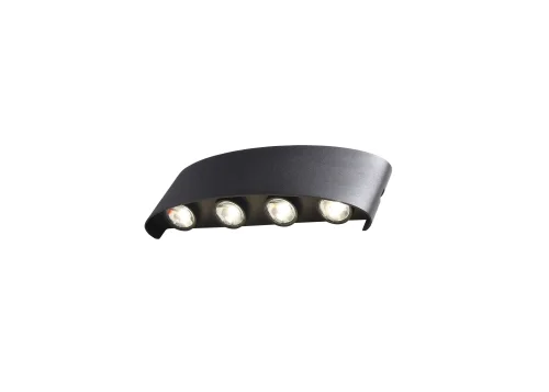 Настенный светильник LED SL089.401.08 ST-Luce уличный IP54 чёрный 8 ламп, плафон чёрный в стиле модерн LED фото 5