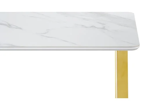 Керамический стол Селена 1 140х80х77 белый мрамор / золото 571411 Woodville столешница белая из керамика фото 7