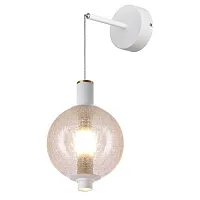 Бра LED Kolbe 4314-1W Favourite прозрачный на 1 лампу, основание белое в стиле современный 