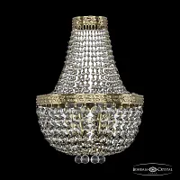 Бра 19281B/H1/25IV G Bohemia Ivele Crystal прозрачный 3 лампы, основание золотое в стиле классический sp