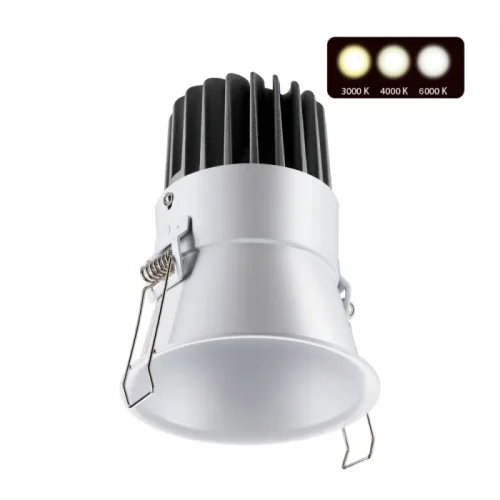 Светильник точечный LED с переключателем цветовой температуры Lang 358910 Novotech белый 1 лампа, основание белое в стиле современный хай-тек 