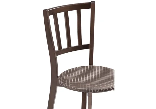 Деревянный стул Айра орех / коричневый 450678 Woodville, коричневый/ткань, ножки/массив бука дерево/орех, размеры - ****400*480 фото 5