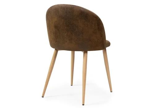 Cтул на металлокаркасе Алдо дарк браун / вуд 15370 Woodville, коричневый/ткань, ножки/металл/натуральный, размеры - ****500*500 фото 4