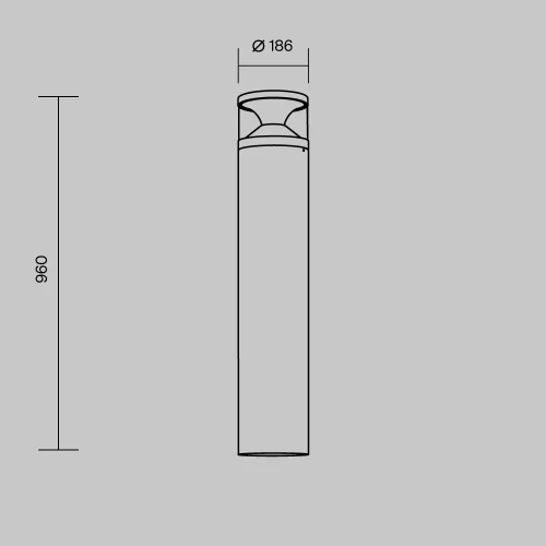 Парковый светильник LED Pyro O496FL-L21B3K2 Maytoni уличный IP65 чёрный на 1 лампу, плафон прозрачный в стиле современный хай-тек LED фото 9
