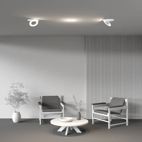 Светильник точечный LED Vector 4000K 12Вт 100° DL102-12W4K-W Maytoni белый на 1 лампу, основание белое в стиле современный хай-тек круглый фото 7