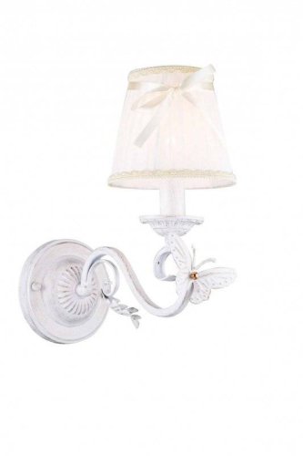 Бра Mariposa 1839-1W Favourite белый на 1 лампа, основание бежевое в стиле классический 