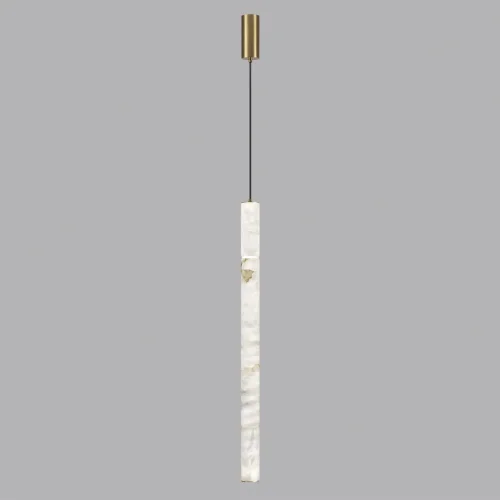 Светильник подвесной LED Marbella 6674/20L Odeon Light белый 1 лампа, основание латунь в стиле современный трубочки фото 4