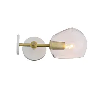 Бра CALMARE SL434.201.01 ST-Luce прозрачный 1 лампа, основание латунь в стиле современный 