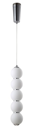Светильник подвесной LED DESI SP5 CHROME/WHITE Crystal Lux белый 1 лампа, основание хром в стиле современный шар