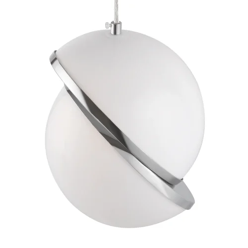 Светильник подвесной Element FR5181PL-01CH Freya белый 1 лампа, основание хром в стиле современный шар фото 2