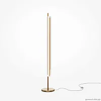 Торшер LED Loom MOD258FL-L15BS3K Maytoni  прозрачный 1 лампа, основание латунь в стиле современный хай-тек
