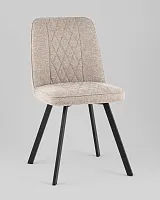 Стул Grein, бежевый, сиденье УТ000040528 Stool Group, бежевый/рогожка, ножки/металл/чёрный, размеры - *855****