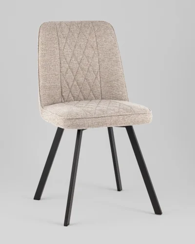 Стул Grein, бежевый, сиденье УТ000040528 Stool Group, бежевый/рогожка, ножки/металл/чёрный, размеры - *855****