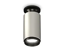 Светильник накладной Techno spot XS6324100 Ambrella light серебряный 1 лампа, основание чёрное в стиле современный круглый