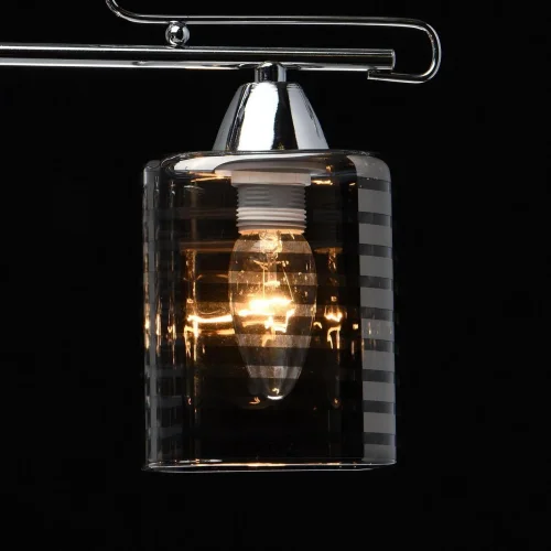Люстра потолочная Олимпия 638019705 DeMarkt серая прозрачная на 5 ламп, основание хром в стиле классический  фото 5