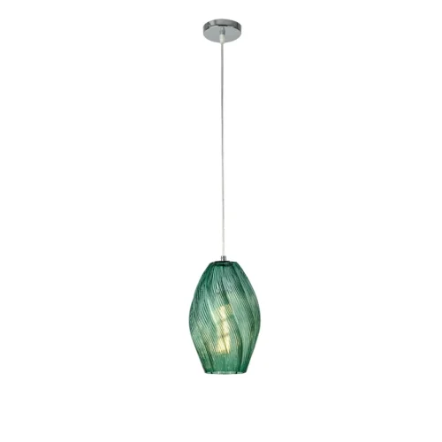 Светильник подвесной Tide 8290/1A Lumion зелёный на 1 лампу, основание хром в стиле современный фото 6
