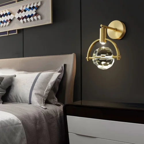 Настенный светильник GOLF WALL 208317-23 ImperiumLoft прозрачный на 1 лампу, основание латунь в стиле современный фото 10