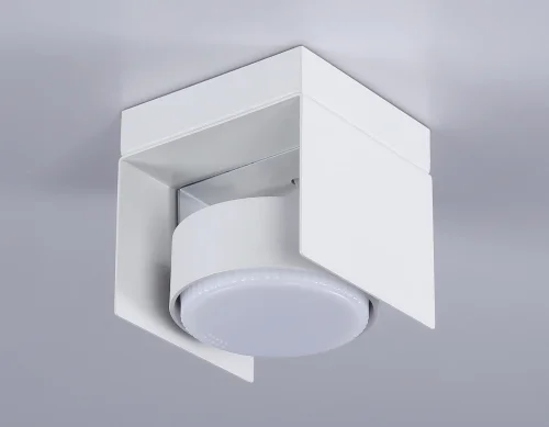 Светильник накладной TN70841 Ambrella light белый 1 лампа, основание белое в стиле современный хай-тек круглый фото 2