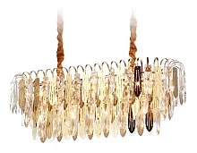 Люстра подвесная TR5260 Ambrella light прозрачная на 10 ламп, основание золотое в стиле классический современный 