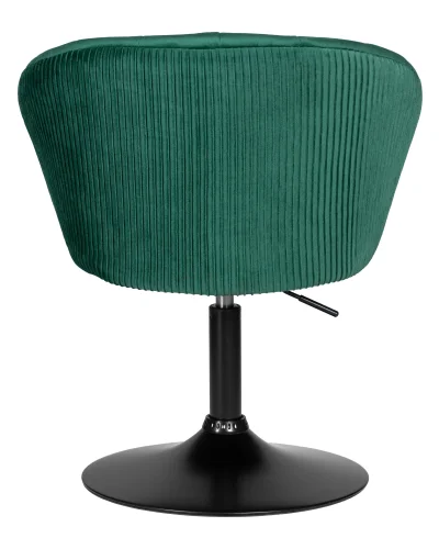 Кресло дизайнерское  8600_BlackBase-LM EDISON BLACK, цвет сиденья зеленый велюр (1922-9), цвет основания черный Dobrin, зелёный/велюр, ножки/металл/чёрный, размеры - 750*900***600*570 фото 5
