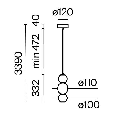 Светильник подвесной LED Drop MOD273PL-L16CH3K Maytoni прозрачный янтарный на 1 лампу, основание хром в стиле арт-деко современный фото 11