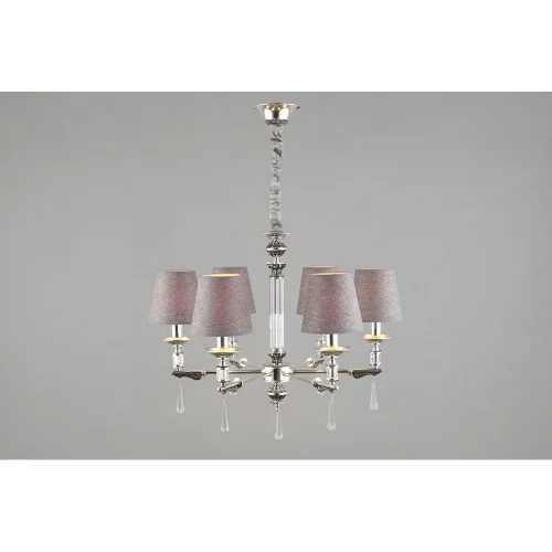 Люстра подвесная Rivoli OML-64203-06 Omnilux серая на 6 ламп, основание серебряное в стиле классический фото 4