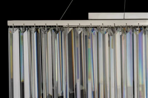 Люстра подвесная хрустальная Enio E 1.5.70x25.101 NP Arti Lampadari прозрачная на 8 ламп, основание никель в стиле арт-деко классический  фото 2