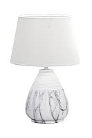 Настольная лампа Parisis OML-82104-01 Omnilux белая 1 лампа, основание белое керамика в стиле современный 