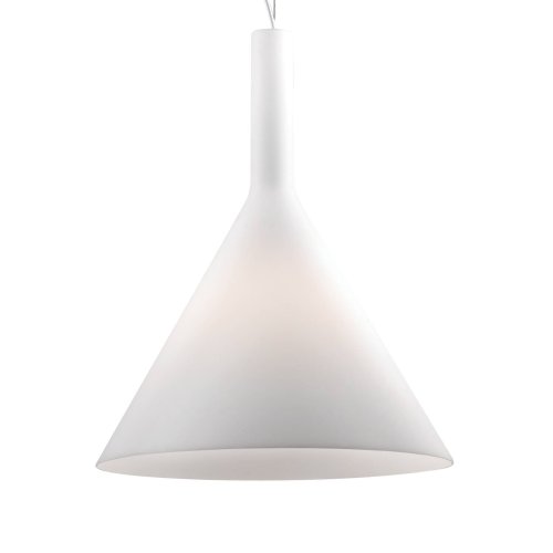 Светильник подвесной COCKTAIL SP1 BIG BIANCO Ideal Lux белый 1 лампа, основание белое в стиле современный 