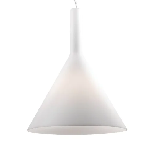 Светильник подвесной COCKTAIL SP1 BIG BIANCO Ideal Lux белый на 1 лампу, основание белое в стиле современный 