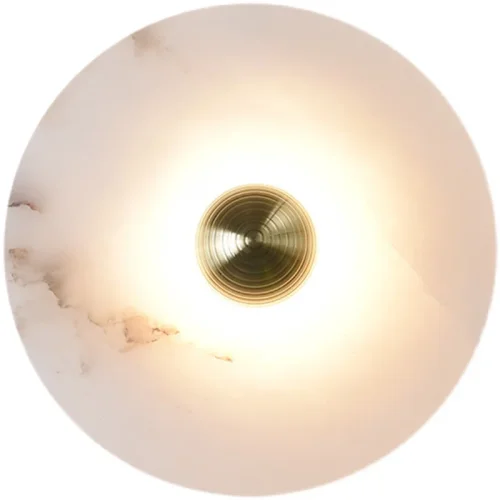 Настенный светильник LED LEIA D35 191956-26 ImperiumLoft белый на 1 лампа, основание бронзовое в стиле арт-деко 