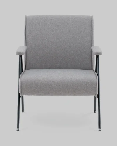 Кресло Эндино рогожка серый УТ000041561 Stool Group, серый/рогожка, ножки/металл/чёрный, размеры - *****мм