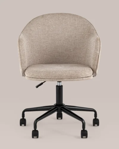 Стул офисный Echo, бежевый УТ000038592 Stool Group, бежевый/ткань, ножки/металл/чёрный, размеры - ***** фото 3