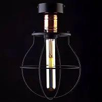 Светильник потолочный Manufacture 9741-NW Nowodvorski чёрный 1 лампа, основание чёрное в стиле лофт 