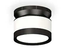Светильник накладной XS8101050 Ambrella light белый 1 лампа, основание чёрное в стиле хай-тек круглый