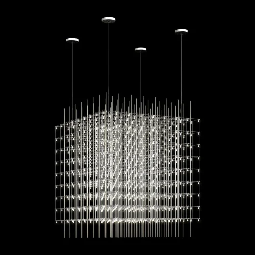 Светильник подвесной LED Crystal cube 10146/800 LOFT IT хром 1 лампа, основание хром в стиле арт-деко  фото 3