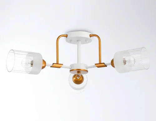 Люстра потолочная TR303321 Ambrella light белая на 3 лампы, основание белое в стиле современный классический  фото 4